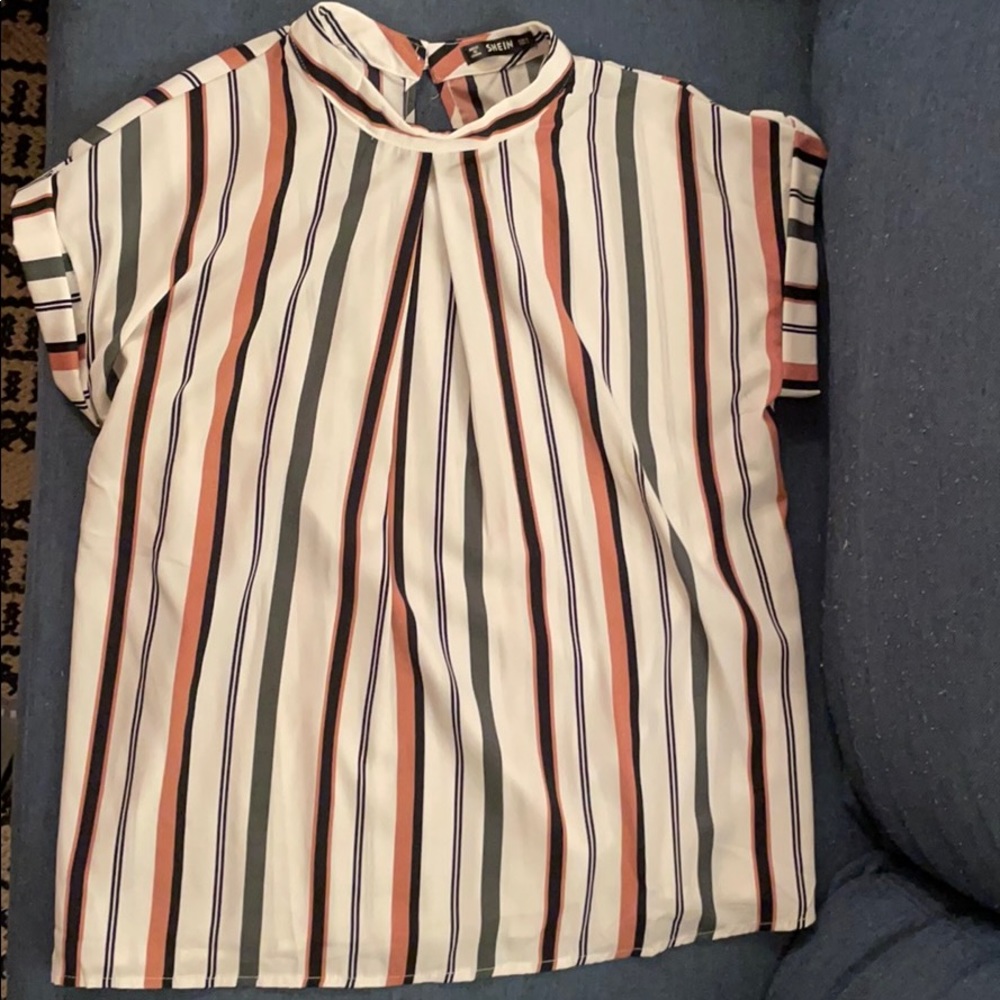 Striped chiffon material blouse